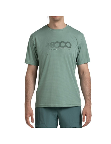 Camiseta +8000 Tachel verde por delante