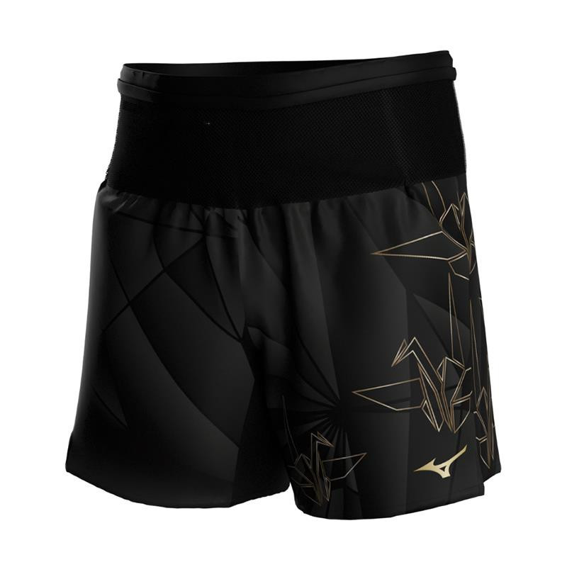 Short Mizuno Graphic Multipocket 7in negro delantera