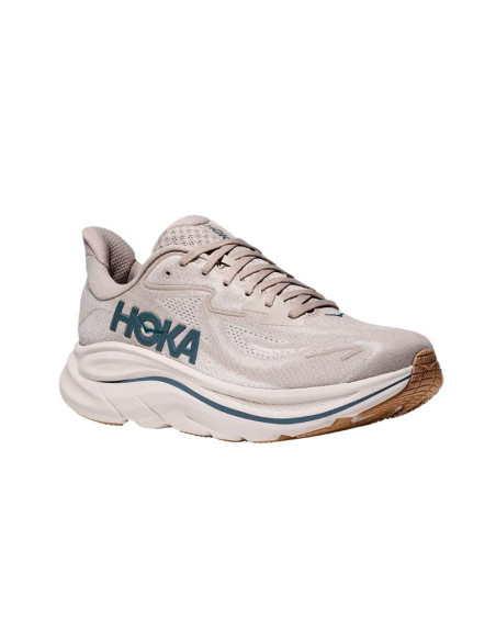 Zapatillas Hoka Clifton 10 diagonal en el color Putty/Grout