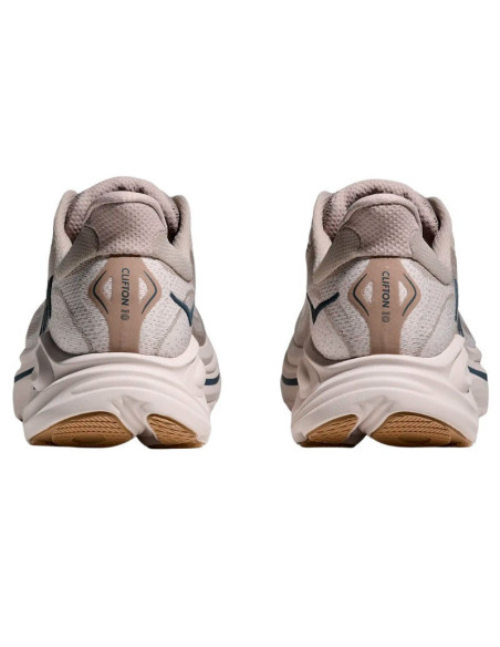Zapatillas Hoka Clifton 10 talón en el color Putty/Grout