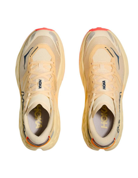 Zapatillas Hoka Speedgoat 7 Vintage Yellow / Neon Flame upper