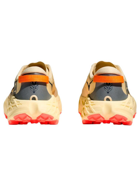 Zapatillas Hoka Speedgoat 7 Vintage Yellow / Neon Flame talón