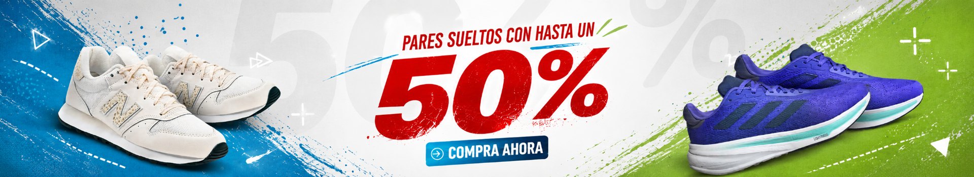 banner de zapatillas running máxima amortiguación en pc