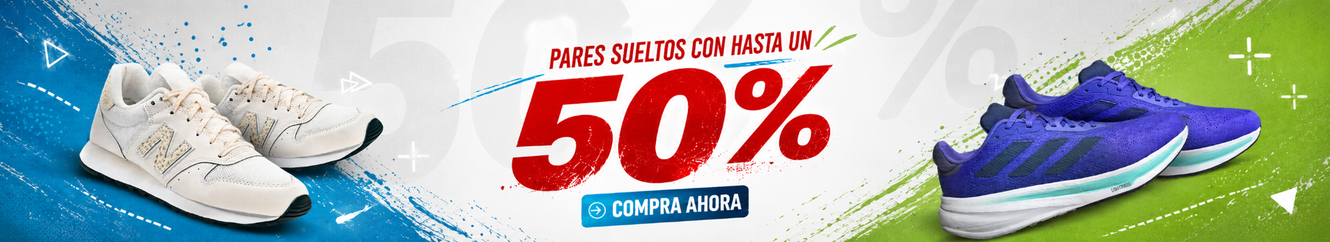 banner de zapatillas running máxima amortiguación en pc